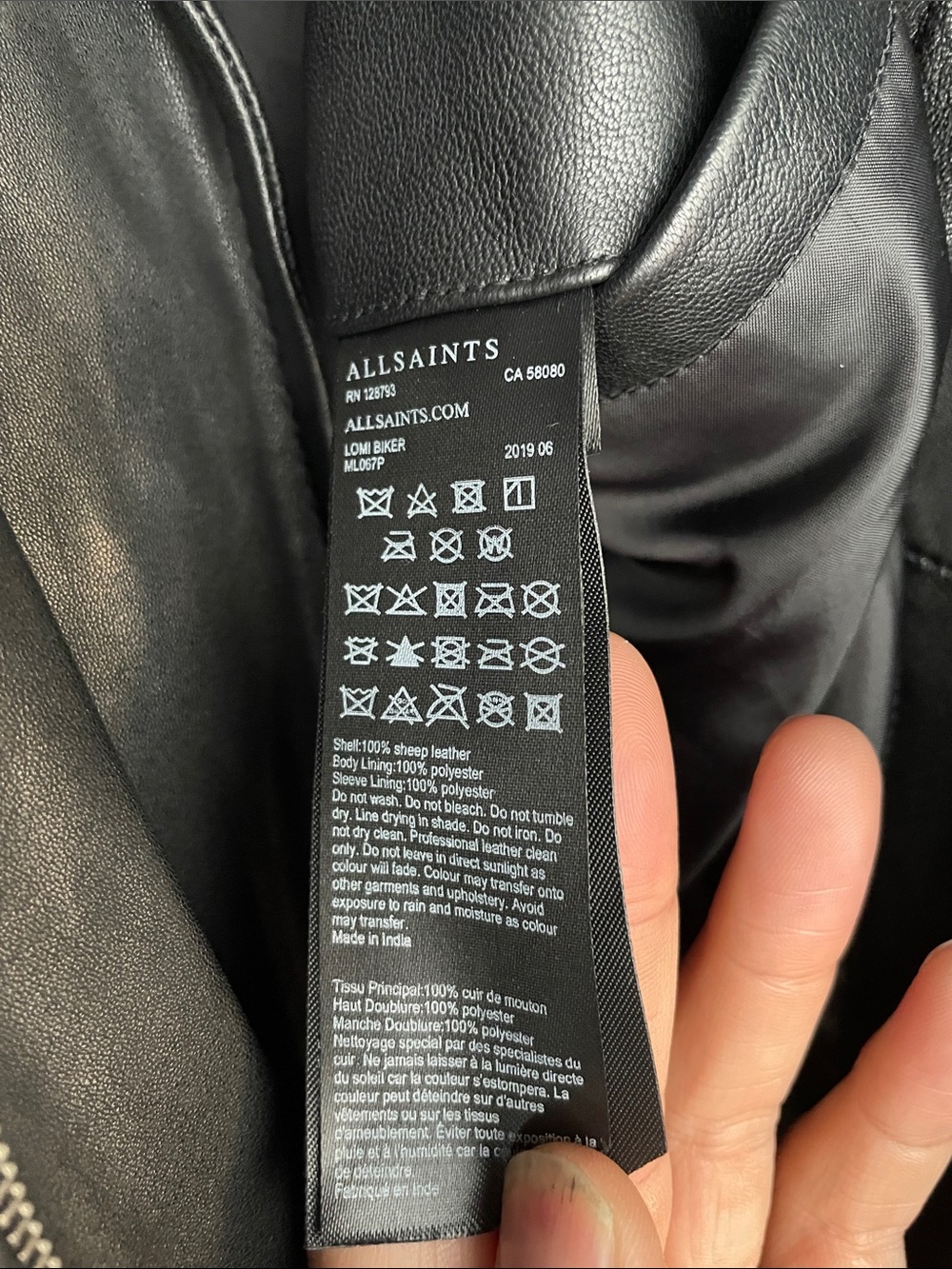 All Saints Lomi Leather Jacket - Picture 2 of 7